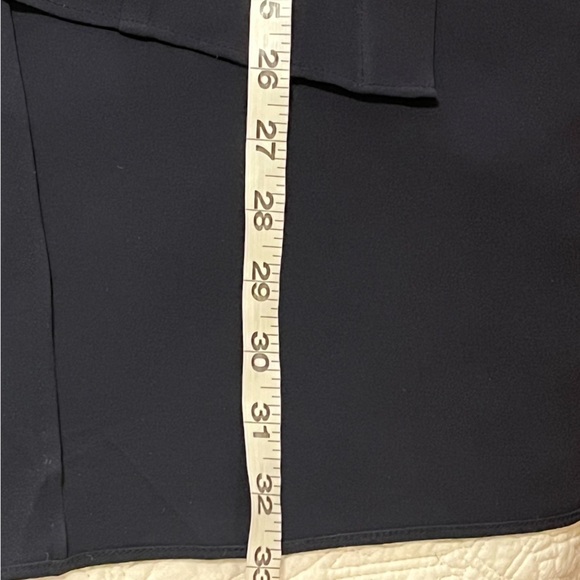 AKRIS Elegant Navy Mulberry Silk Blouse with Black Swarovski Jewel Trim, size 6 - Picture 10 of 13